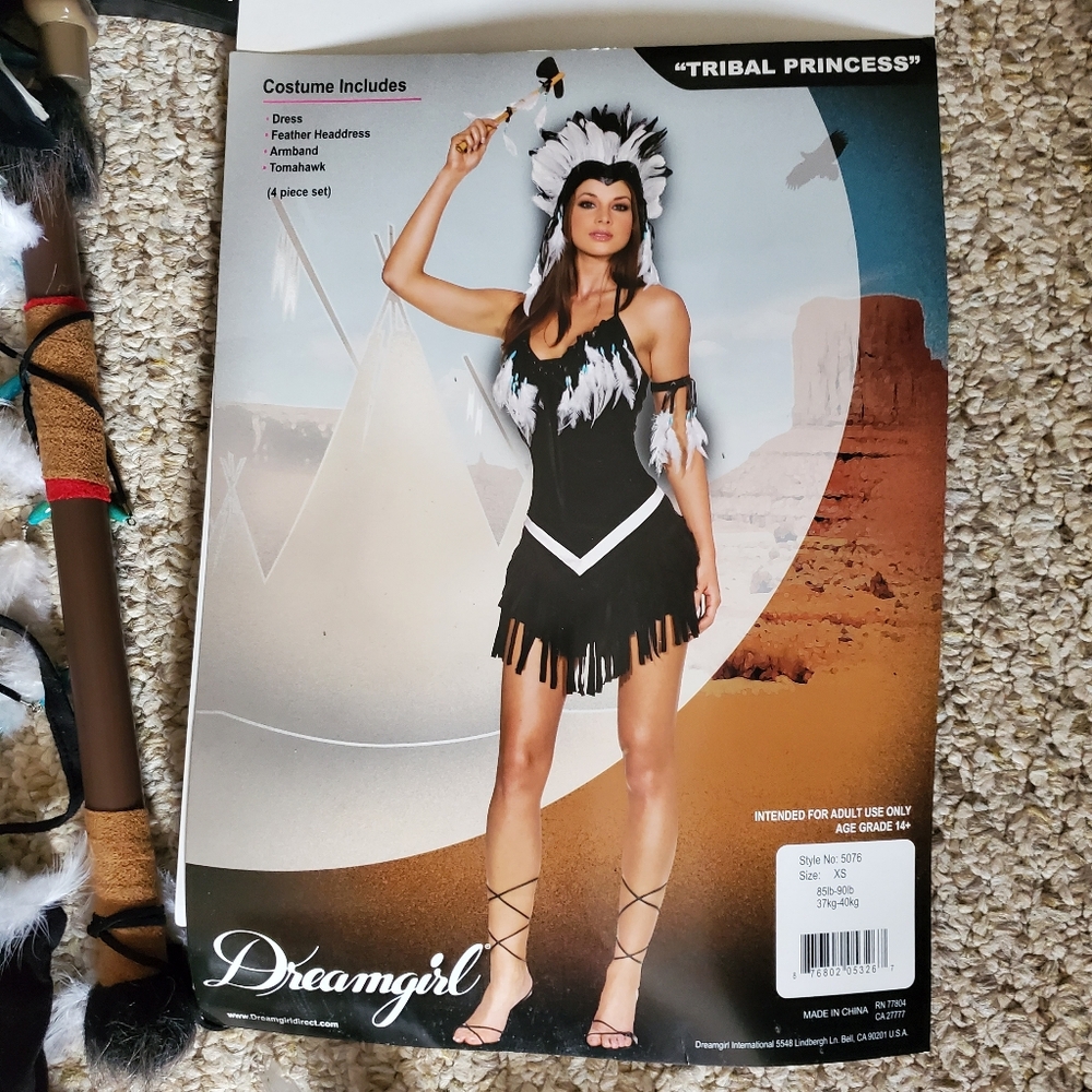 Dreamgirl Black and White Tribal Princess Women Costume XS